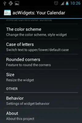 acWidgets Your Calendar android App screenshot 1